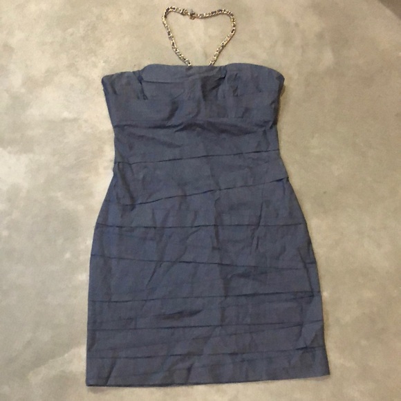 Blue Strapless Dress - Picture 1 of 13